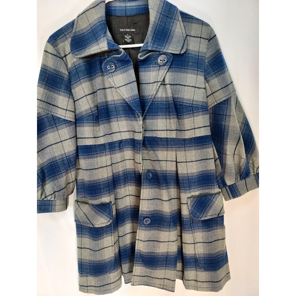 Calvin Klein Jeans Plaid Jacket - Sz Women's Med - Picture 2 of 4